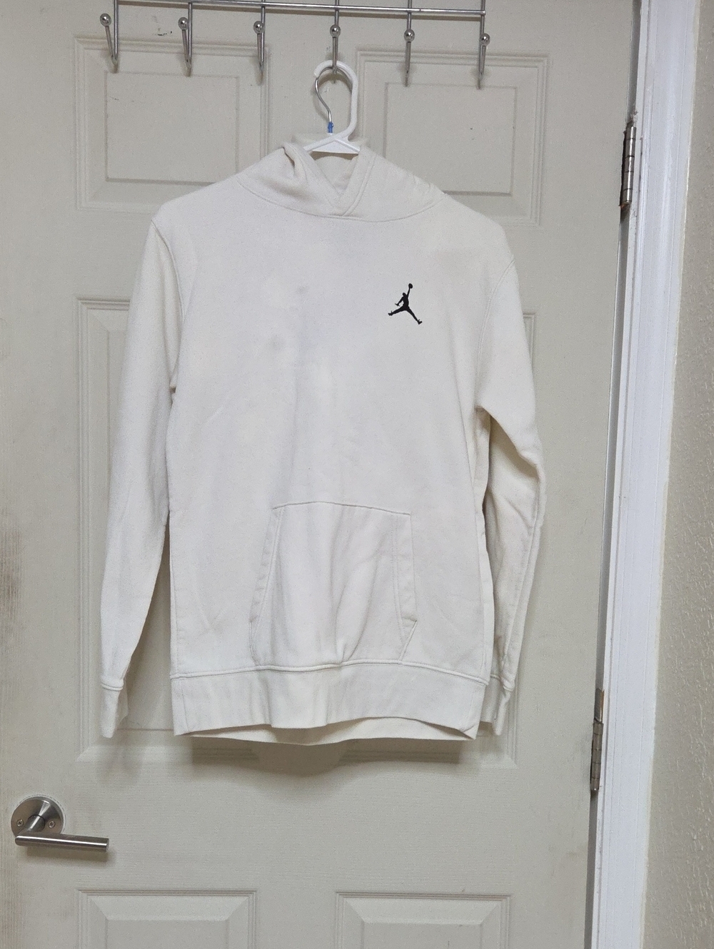 Jordan Cream Hoodie with Black Jumpman Xlarge Sz [1441] Unisex